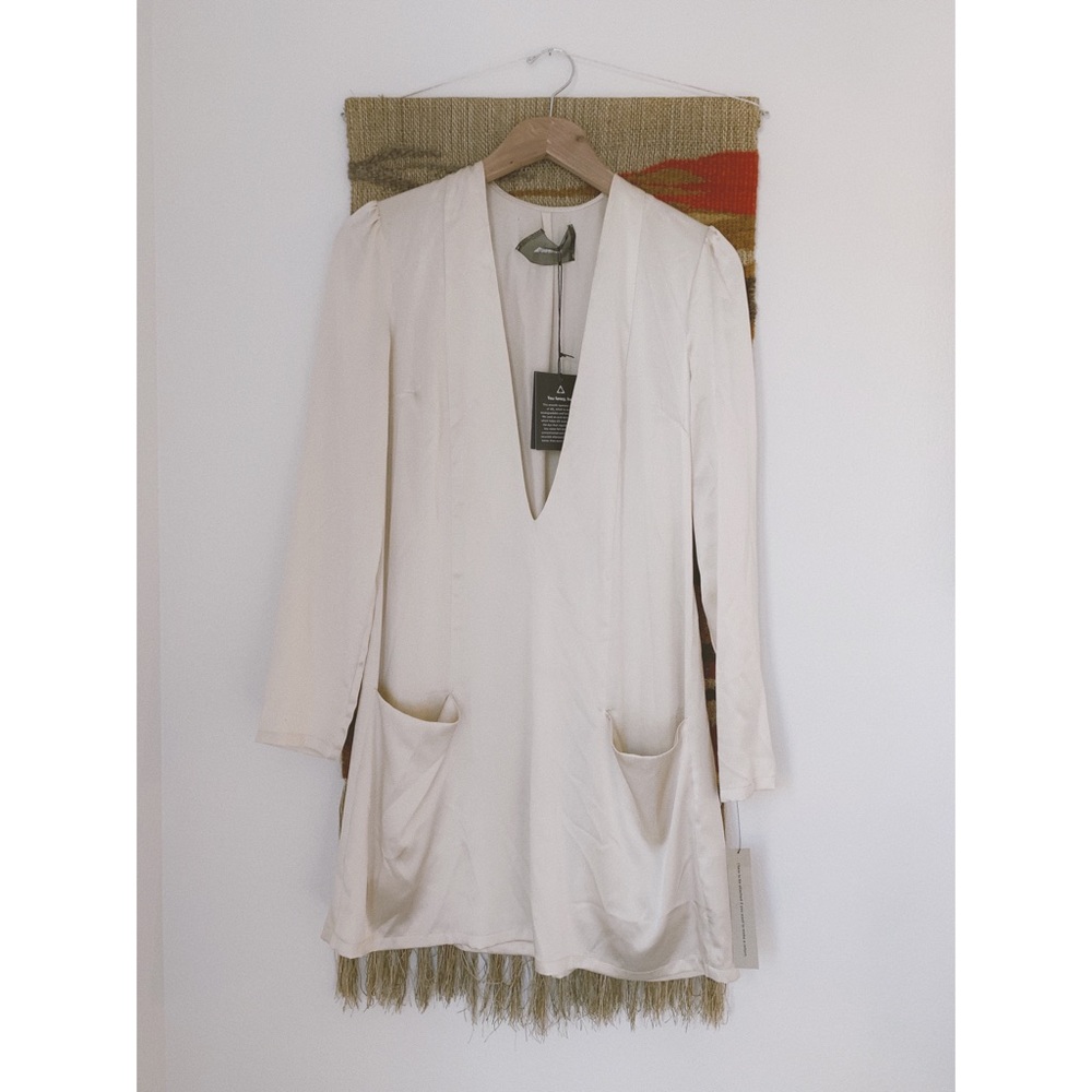 Reformation Deep V Mini Dress — Size Small